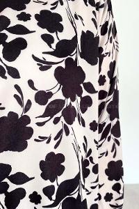 Black White Shirt Collar Long Arm Cotton Fabric Printed Shirt