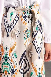 Beige Cotton High Waist Comfortable Pants