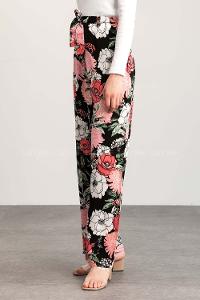 Black Cotton High Waist Comfortable Pants