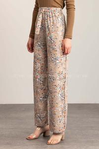 Soft Brown Cotton High Waist Comfortable Pants