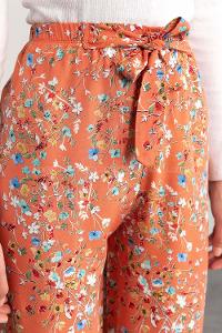 Salmon Cotton High Waist Comfortable Pants