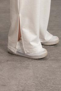 White Regular Trousers High Waist Regular Cut Bottom Tracksuit