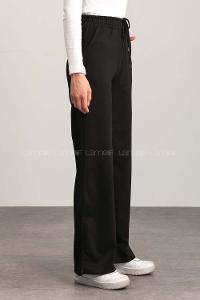 Black Regular Trousers High Waist Regular Cut Bottom Tracksuit