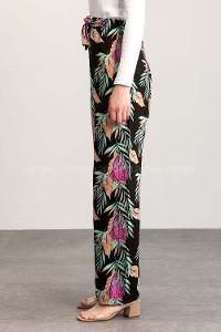 Black Blue Cotton High Waist Comfortable Pants