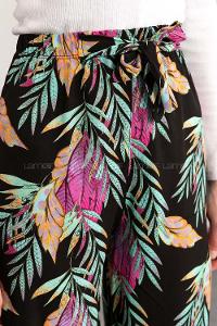 Black Blue Cotton High Waist Comfortable Pants