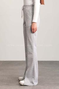 Gray Regular Trousers High Waist Regular Cut Bottom Tracksuit