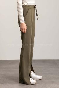 Khaki Regular Trousers High Waist Regular Cut Bottom Tracksuit