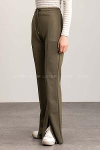 Khaki Regular Trousers High Waist Regular Cut Bottom Tracksuit