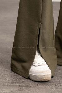 Khaki Regular Trousers High Waist Regular Cut Bottom Tracksuit