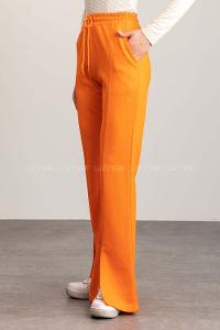 Orange Regular Trousers High Waist Regular Cut Bottom Tracksuit