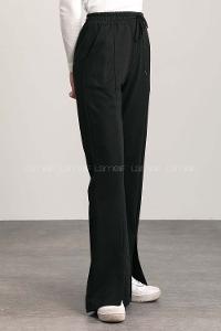 Black Regular Trousers High Waist Regular Cut Bottom Tracksuit