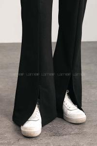 Black Regular Trousers High Waist Regular Cut Bottom Tracksuit
