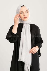 Ice Blue Cotton Fabric Straight Shawl