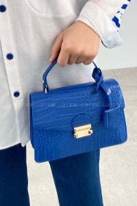 Blue Buckle Skin Hand Bag Bag