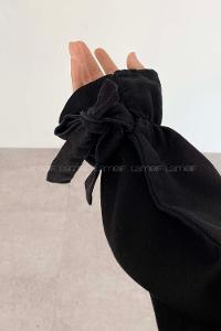 Black Shirt Collar Long Arm Cotton Unprinted Shirt