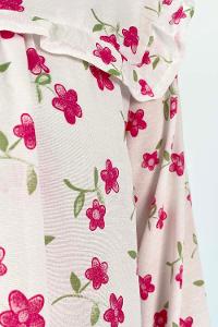 Pink Mandarin Collar Cotton Unprinted Tunic