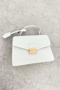 White Buckle Skin Hand Bag Bag