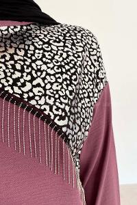 Plato Crew Neck Long Arm Beaded Ayrobin Trousers Comfortable Suit