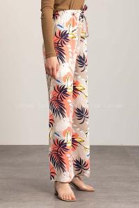 Salmon Cotton High Waist Comfortable Pants