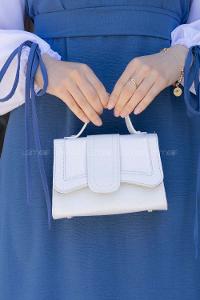 White Buckle Skin Hand Bag Bag