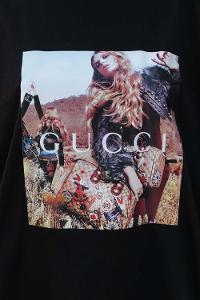 Black Crew Neck Half Arm Arm Cotton Printed T-shirt