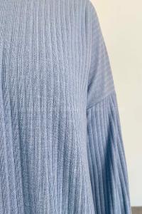 Baby Blue Crew Neck Long Arm Without Accessories Cotton Fabric Regular Trousers Comfortable Suit