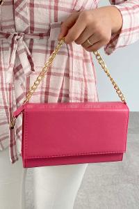 Pink Buckle Skin Hand Bag Bag