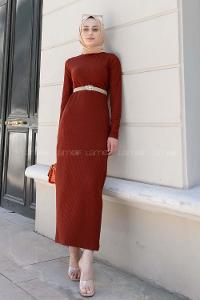 Tile Mock Turtle Neck Knitwear Unprinted Dresess