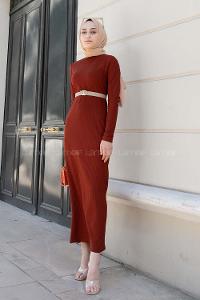 Tile Mock Turtle Neck Knitwear Unprinted Dresess