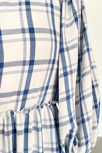 Navy Striped Crew Neck Ayrobin Printed Dresess