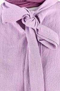 Lilac-1 Crew Neck Ayrobin Unprinted Dresess