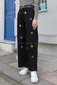 Black Denim High Waist Denim Pants