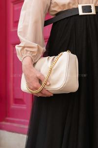 Cream With Suspenders Skin Hand Bag Bag