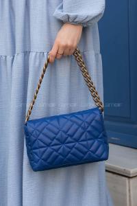 Blue Buckle Skin Hand Bag Bag