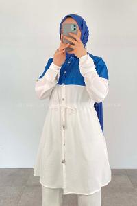 White Shirt Collar Long Arm Ayrobin Unprinted Shirt