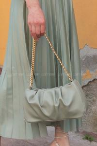 Plum Green With Suspenders Skin Hand Bag Bag