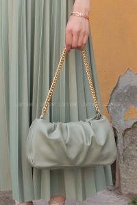 Plum Green With Suspenders Skin Hand Bag Bag