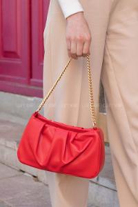 Red With Suspenders Skin Hand Bag Bag