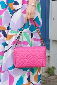 Pink Buckle Skin Hand Bag Bag