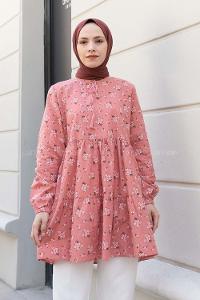 Powder Crew Neck Cotton Printed Tunic