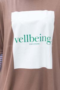 Brown Crew Neck Half Arm Arm Cotton Unprinted T-shirt