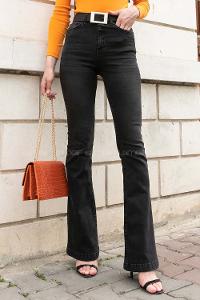 Smoked Denim High Waist Denim Pants