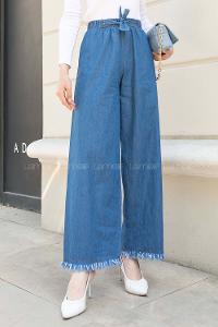 Modalamelif Paça Püsküllü Pantolon Açık Mavi