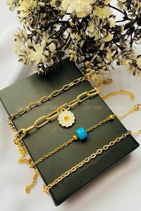 Gold-1 Belted Gold Straight Wristband