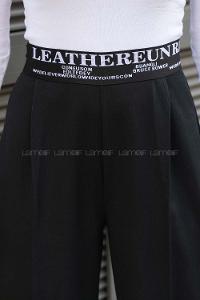 Black Viscose Fabric High Waist Comfortable Pants