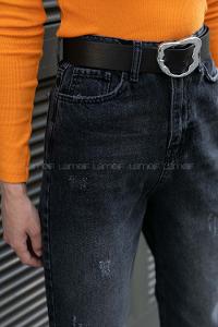 Smoked Denim High Waist Denim Pants