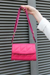 Pink Buckle Skin Hand Bag Bag