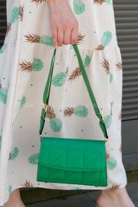 Green Buckle Skin Hand Bag Bag