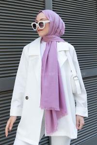 Lilac Cotton Fabric Viscose Fabric Straight Shawl