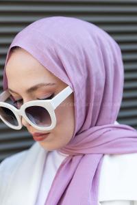 Lilac Cotton Fabric Viscose Fabric Straight Shawl